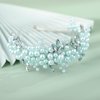 BERYUAN Pearls Rhinestone Wedding Headband Mint GreenTeardrop Rhinestone Pearls Wedding Hair Accessories Princess Bridal Headband Pearls Wedding Headpiece for Brides Bridesmaid Girls (mint green)