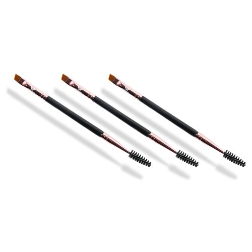Eyebrow Tint Brush for Eyebrow Henna Brow Tint - Spoolie Eyebrow Brush for Brow Henna - Lash Tint Brush Comb for Eyelash Tint - Angled Eyebrow Brush by Existing Beauty 3 Pack