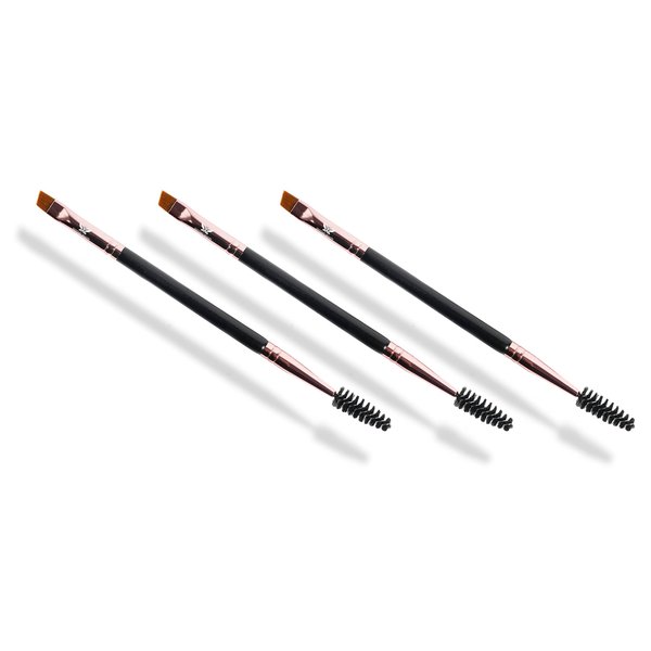 Eyebrow Tint Brush for Eyebrow Henna Brow Tint - Spoolie Eyebrow Brush for Brow Henna - Lash Tint Brush Comb for Eyelash Tint - Angled Eyebrow Brush by Existing Beauty 3 Pack
