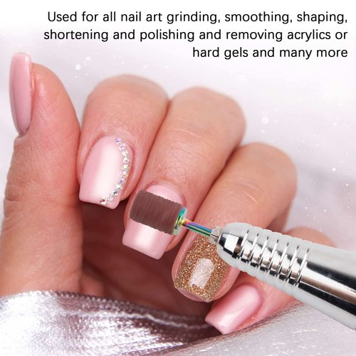 Difenni Sanding Bands for Nail Drill,300Pcs Nail Sanding Bands 80#100#120#150#180#240#Different Grits Sanding Bands with 3/32Inch Mandrel Nail Drill Bits