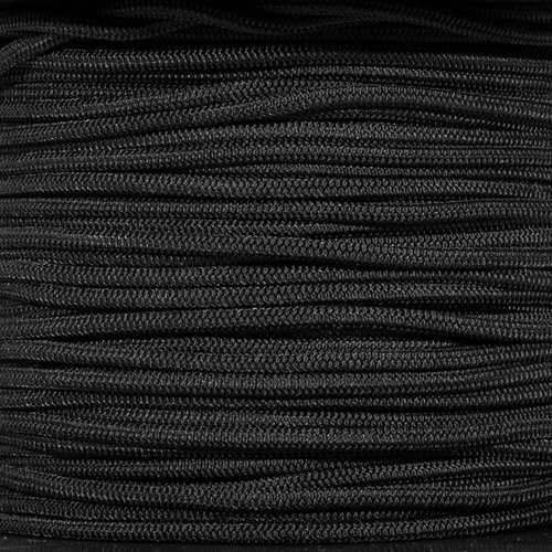 Paracord Planet Diamond Weave Shock Cord, Nylon, 0.75 inches, 50 foot hank, Black