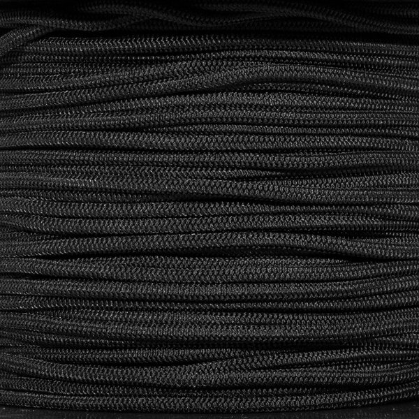 Paracord Planet Diamond Weave Shock Cord, Nylon, 0.75 inches, 50 foot hank, Black