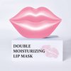 FREEORR 20Pcs Lip Mask Sheet,Pink Moisturizing Plumping Lip Masks Overnight,Pink Lip Mask Gel Treatment Lip Masks for Dry Lips Plump Lip Collagen Overnight Sleeping Lip Mask Pads Patches（Pink）