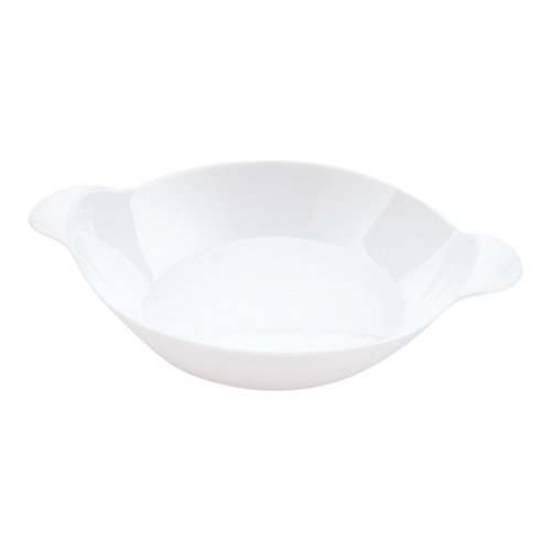 Restaurantware 3.8 x 2.5 Inch Mini Handled Plates 100 Durable Appetizer Plates - With Handles Disposable White Plastic Handled Plates Suitable For Cold Foods