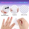 400 Pieces Nail Art Polish Wipes Eyelash Glue Cleaner Glue Wiping Cloth Non-woven Fabric Wipes Removal Tool for Eyelash Extension Glue and Nail Polish Bottle