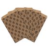 MOOCA 200 Pcs Damask Paper Gift Bags Bulk, Small Business Bags, Small Jewelry Bags, Candy Bags, Popcorn Bags, Cookie Bags, Treat Bags, Bags for Packaging, 4 W x 6 H in, Brown with Black Damask