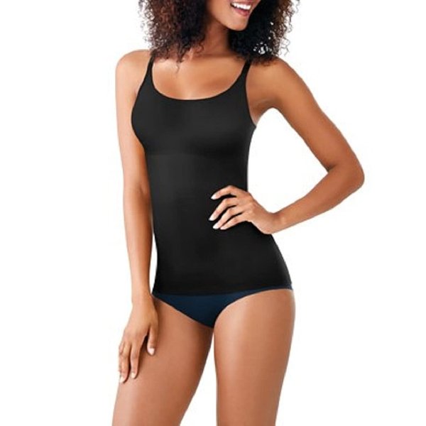 Maidenform womens Cover Your Bases Smoothtec Camisole Dm0038 Shapewear Top, Black, Medium US