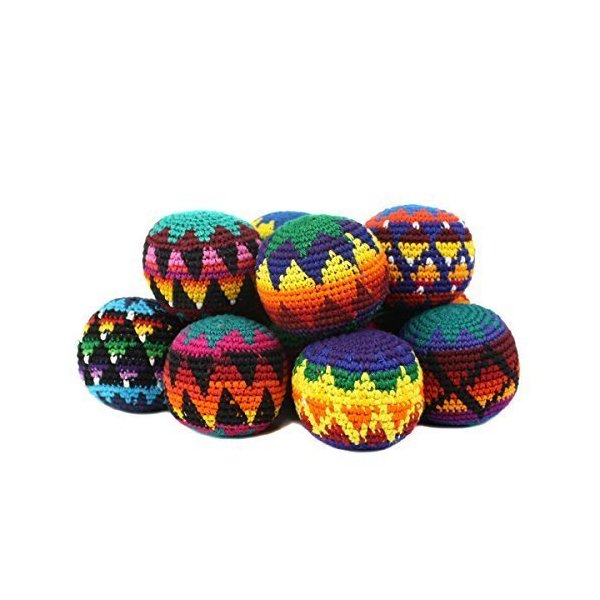 Peruvian Arts Hacky Sack Assorted Color- Set of 6