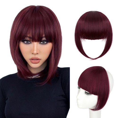 Wodelanle Clip in Bangs Fake Bangs Hair Clip in Extensions Faux Bangs Clip on Bangs Easy to Use F...