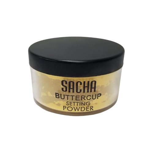 Sacha Buttercup Setting Powder, 0.35 oz, Travel Size and Two Blending Triangles