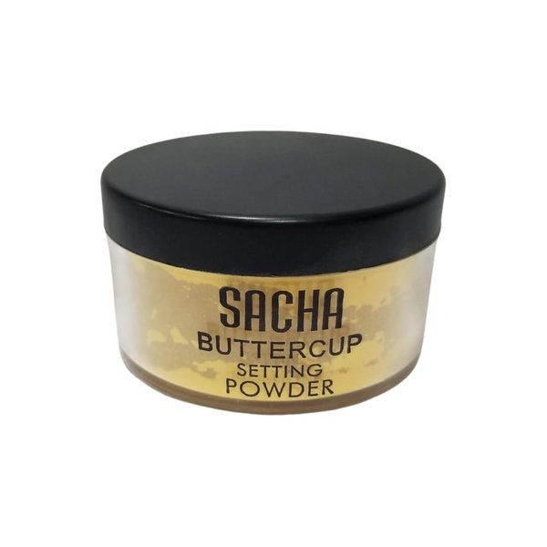 Sacha Buttercup Setting Powder, 0.35 oz, Travel Size and Two Blending Triangles