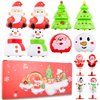 Christmas Small Pull Back Cars & Pop Up Toys,Santa Spring Launchers,Snowman Jumping Popper Toy,Bouncy Spring Toys,Xmas Party Favors Gifts for Kids Classroom Prizes,Goodie Bag Stocking Stuffers,12 PCS