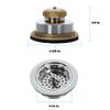 Mr. Scrappy 3.5" Sink Drain Assembly with Twist Lock Basket Strainer, Solid Brass, Polished Chrome