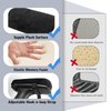 ZNCMRR 2 Pack Office Chair Armrest Pads Covers with Memory Foam Elbow Pillow for Forearm Pressure Relief, Black Arm Rest Covers for Office Chairs, Wheelchair, Comfy Gaming Chair(Black)