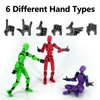 【5-Pack Assembled】(Assembly Completed) T13 Action Figure Set, Titan 13 Robot Action Figure 3D Printed robo 13 Action Figure Articulated, for Collectors Desktop Decorations, Black Green Red White Blue
