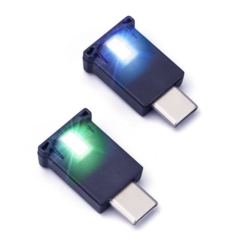 AOZITA Mini USB Type C LED RGB Light Brightness Adjustable 8 Color Changeable for Car, Laptop, Keyboard. Atmosphere Smart Type-C Night Lamp for Home Decoration (Quantity: 2)