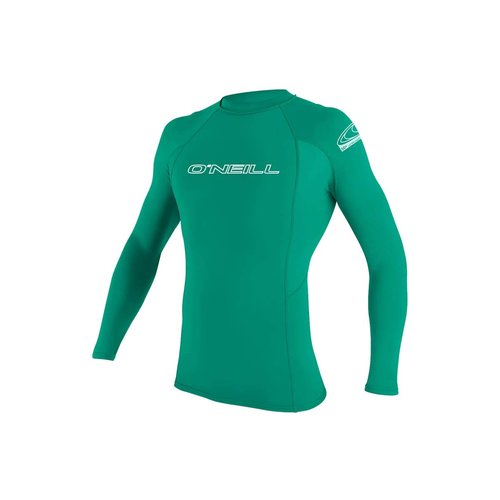 O'Neill Youth Basic Skins UPF 50+ Short Sleeve Rash Guard, Seaglass, 16