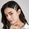 Dofash Snap hair clips metal grips 5cm/2in basic hair accessories star hair clips 12pcs (Blonde 6pcs+light brown 6pcs )