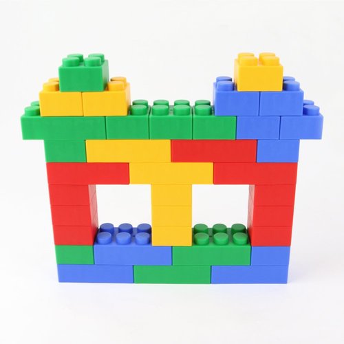 UNiPLAY Plump Soft Building Blocks - 12-Piece Jumbo Stacking Multicolor Set for Early Cognitive Development and Creative Play - Ages 3 Months+