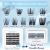 Lash Clusters 70 Pcs Cluster Lashes Eyelash Clusters DIY Cluster Eyelash Extensions Individual Lashes Thin Band & Soft(Cyclone,D-8-16mix)