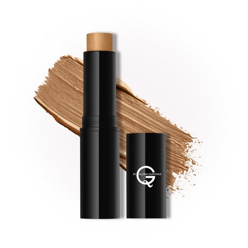GQ By Gloria Quintana Foundation Stick, Contour Stick, Concealer, & Highlighter Stick | With Vitamin C, E & Aloe Vera | Natural Finish, Face Makeup, Base de Maquillaje en Barra | Golden Beige