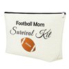 Football Mom Bag Football Player Gift Makeup Bag for Women Football Lover Gift for Teen Girls Daughter Cosmetic Bag Appreciation Gifts for Football Coach Mom Team Leader Birthday Gift Travel Pouch