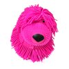 Zugar Land Soft Shaggy Puffer Dog Toy (1 Pink) (8" x 5") Filled with air for a Fun Squishy Stretchy Fidget Experience. Blue, Pink, White. (1 Pink)