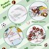 Yopyame 28 Pack Valentine's Day Sports Gift Cards with Erasers for Kids Funny Valentines Greeting Cards Mini Football Soccer Basketball Pencil Eraser School Classroom Prizes Exchange Gift Party Favors