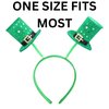 Needzo Green Leprechaun Top Hat Headband, St. Patty's Day Party Accessory, Comfort Fit, Parades and Celebrations, One Size Fits Most