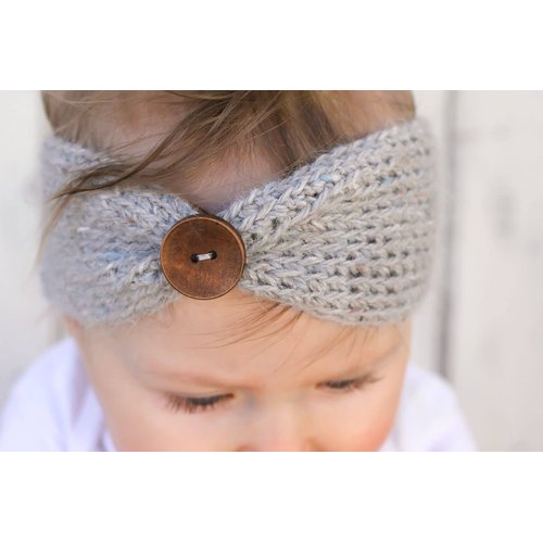 Qandsweet Baby Turban Head Wrap Headbands Girl Knitting Button Hairbands