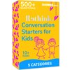 QUOKKA Conversation Cards Game - Kids Edition | 500 Questions | Original Version | Share Thoughts - Fun Talking Board Game for Family Night