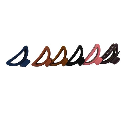 Hair Claw Clips, Hair Banana Barrettes, Shark Jaw Clips, Matte Color Crab Hairpin, 6Pcs, Solid Print Stylish Hair Accessories for Women Girls (Small (Pack of 6))