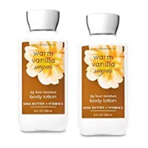 Bath and Body Works 2 Pack Warm Vanilla Sugar Super Smooth Body Lotion 8 Oz