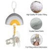 Blublu Park Baby Hanging Rattle Toys, Baby Lullaby Pull Musical, Soft Plush Early Development Stroller Car Toys with Squeaker for Infant (Rabbit)