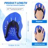 HacoFlash Swim Paddles for Lap Swimming, HacoFlash Swim Training Hand Paddles with Adjustable Straps, Swimming Equipment for Women Men Children (1 Pair, Blue)