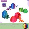 PETBSNVB 12" 3D Printed Dragon in Easter Eggs, Easter Basket Stuffers, Crystal Dragon Surprise in Eggs, Articulated Dragon, Dragon Fidget Toy, Home Office Decor Executive Desk Toy (Laser Purple)