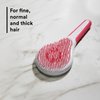 Michel Mercier Wet and Dry Hair Detangler - Soft Bristles Hair Brush - Anti-Slip Handle for Healthy, Shiny Hair - Fine Hair - Pink-White - 1 pc