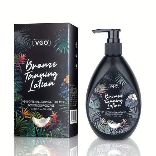 VGO Coconut Surge Natural Bronzer Tanning Lotion Cruelty Free, Gluten Free, Mineral Oil Free, DHA Free for All skin type, 300 ml / 10.15 oz
