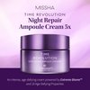 MISSHA Time Revolution Night Repair Ampoule Cream (5th Gen) 1.69 Fl Oz - Triple Fermented Deep-Sleep Night Cream - Overnight Repair for Enhanced Radiance, Korean Skincare