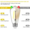 Ascher Vintage LED Edison Bulbs, 6W, Equivalent 60W, Non-Dimmable, Daylight 5000K, 700Lumens, ST58 Antique LED Filament Bulbs with 80+ CRI, E26 Medium Base, Clear Glass, Pack of 4