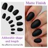 Lifextol 120pc Matte Black Almond Press on Nails Short Oval Fake Nails Press ons with Glue&Sticky Tab, 12 Sizes Acrylic Nails Press on Nails Almond Black Nails Glue on Nail Tips Artificial Fingernail