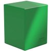 Ultimate Guard Boulder Solid 100+, Deck Case for 100 Double-Sleeved TCG Cards, Green, Secure & Durable Storage for Trading Card Games, No Transparency
