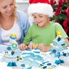 WATINC 30Pcs Blue Christmas Tree Craft Kit for Kids, Make Your Own Christmas Tree Craft Art for Party Favors Decoration, DIY Xmas Supplies Home School Classroom Fun Activity Art Project