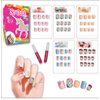 MayQueen 120 PCS 5 Pack Children Artificial Fake Nails With Two Glues Full Cover False Nail Kits for Kids (So Cute)