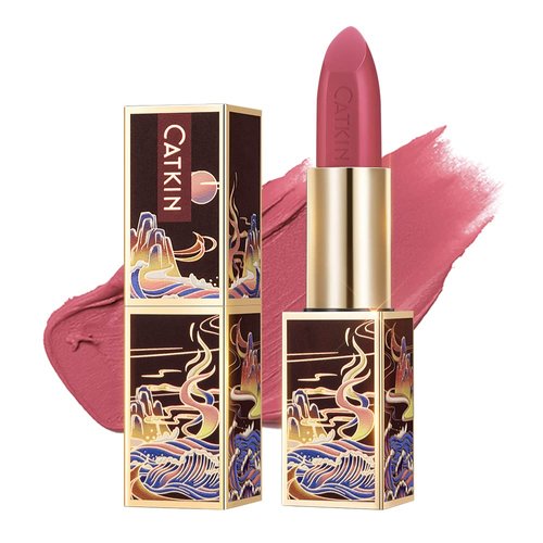 Catkin Rouge Matte Lipstick, Waterproof Long Lasting Satin Moisturizing Smooth Soft 0.13 Ounce-Chinese Style (CP166)