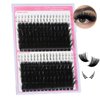 200D Fluffy Lash Clusters with Bottom Lashes 12-20mm Lashes Cluster Thick Eyelash Clusters Volume Lash Extension Fluffy Cluster Lashes Wispy Individual Lashes Eyelash Extension by FOINEMYED