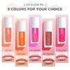 Reddhoon 2Pcs Lip Oil, Hydrating Lip Glow Oil, Transparent Lip Balm, Long Lasting Nourishing Non-sticky Lip Oil Tinted for Lip Care and Dry Lips (012#+015#)