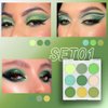 KARNAR Shimmer Matte Green Eyeshadow Palette, 9 Colors Light Dark Green Eye shadow Paleta, Glitter Eyeshadow Makeup Palet, Forest Grass Olive Tea Green Moss Green Powder H1…
