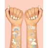 xo, Fetti Rainbow Temporary Tattoos - 46 Glitter Styles | Unicorn Birthday Party Supplies, Oh Happy Day Baby Shower, Magical Party Favors
