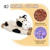 Cuckool Warmable Cow Stuffed Animals, Microwavable Stuffed Animals Heating Pad for Cramps, Pain Stress Relief, Heatable & Coolable Lavender Scented Plush Toys for Anxiety, Women & Kids Bedtime